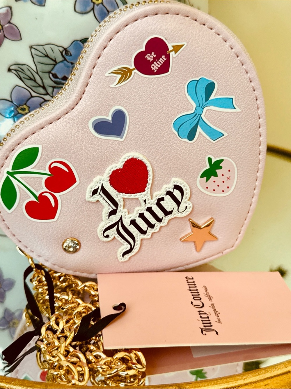 Juicy Couture Wristlet Card Holder Chiffon Pink NWT